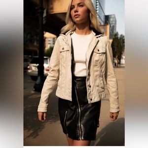 Mauritius Jenny RF Leather Jacket, Natural, size M (8)